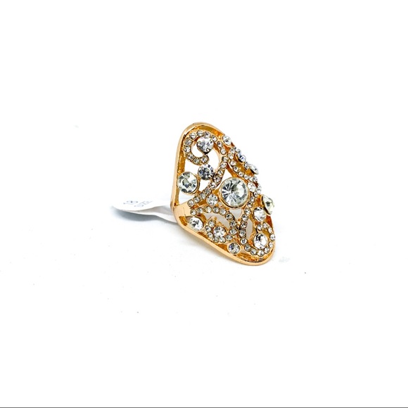 NWT Gold cocktail Statement Ring - Picture 1 of 6